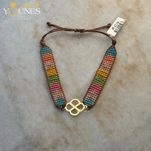 دستبند میوکی گل چهاربرگ طلا